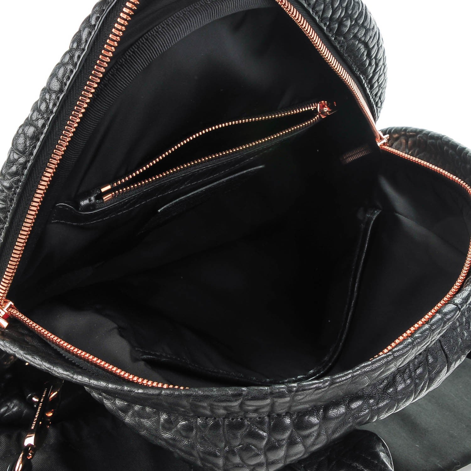 Alexander Wang Pebbled Lambskin Dumbo Backpack Black Rose Gold Hardware 5 of 7