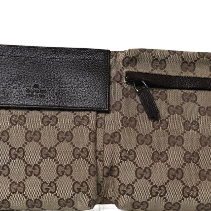 Gucci GG Monogram Double Pocket Belt Bag Dark Brown 9 of 11
