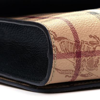 Burberry Derby Calfskin Haymarket Check Small Loxley Crossbody Bright Toffee Multicolor 8 of 9