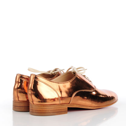 Christian Louboutin Metallic Mirror Fabric Fred Oxfords 39 Version Bronze 4 of 8