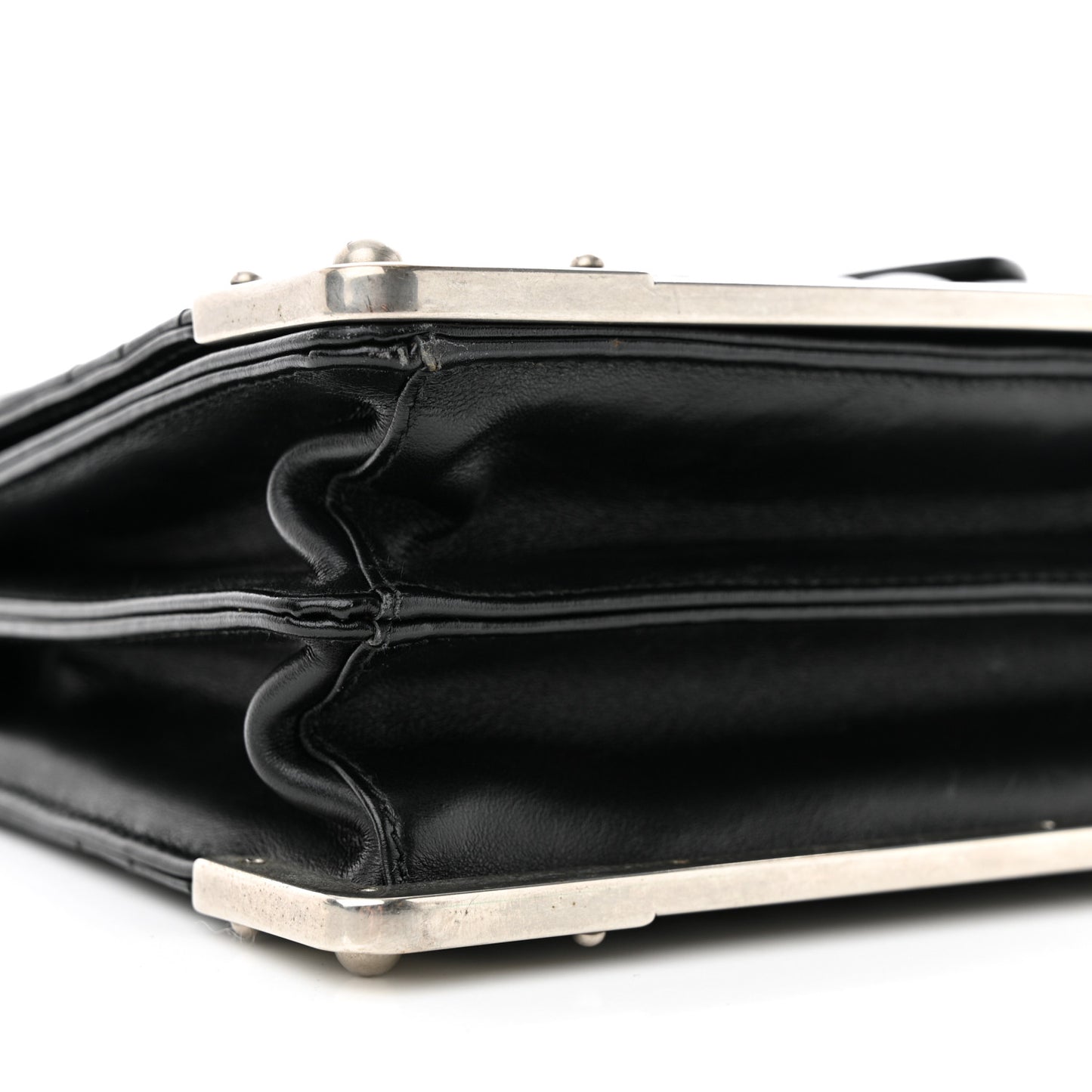 Soft Calfskin Impunture Diagramme Cahier Bag Black