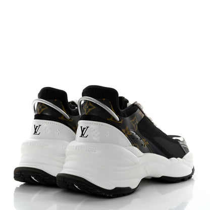 Louis Vuitton Monogram Calfskin Run 55 Sneakers 38 Black 4 of 9