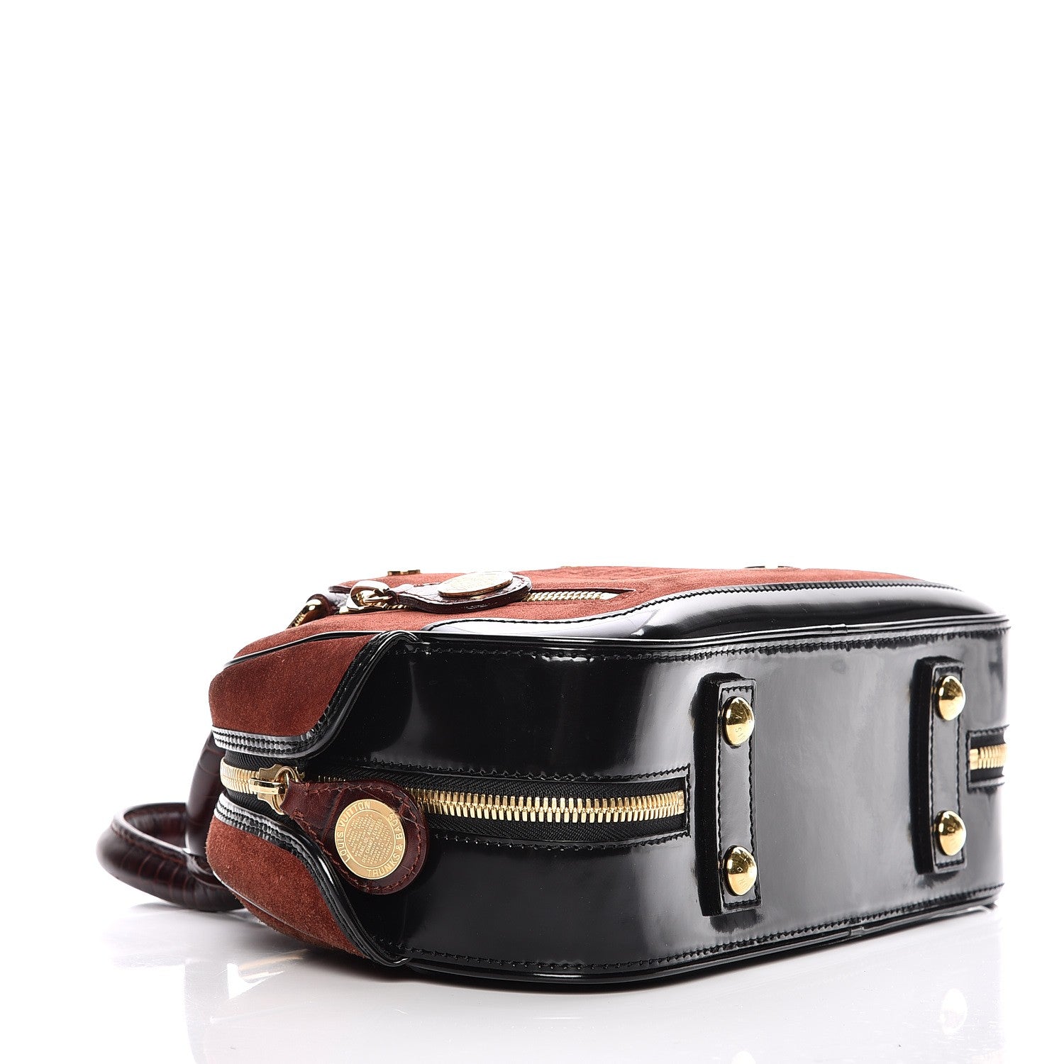 Louis Vuitton Suede Stamped Havane Bowler PM Brun 4 of 8
