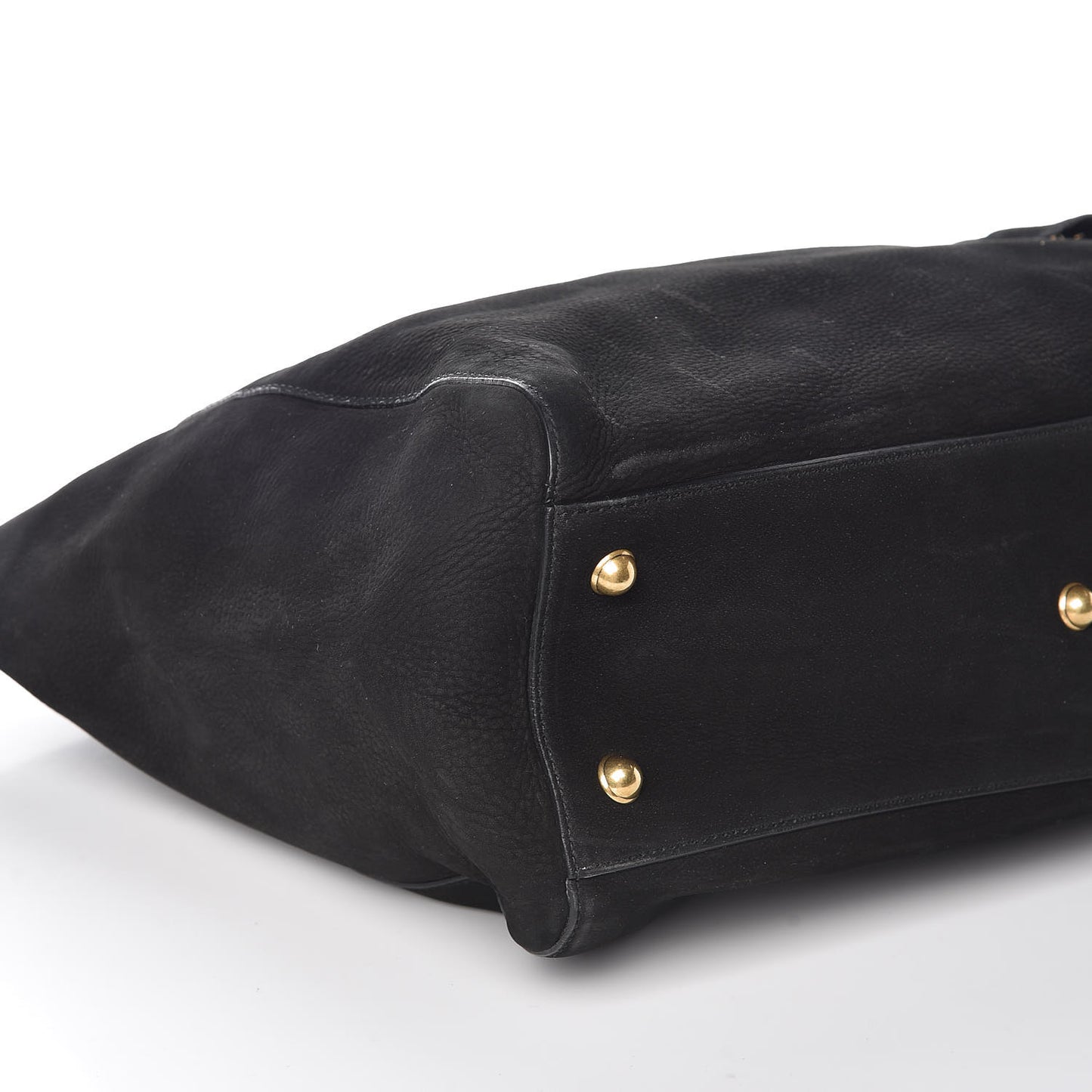 Nubuck Top Handle Satchel Black