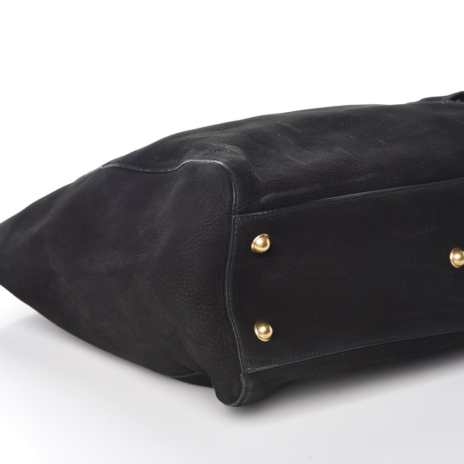 Gucci Nubuck Top Handle Satchel Black 5 of 9