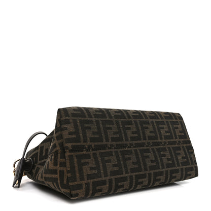 Fendi Vitello Grace Jacquard FF Medium By The Way Boston Bag Tobacco Moro Ebano 4 of 10