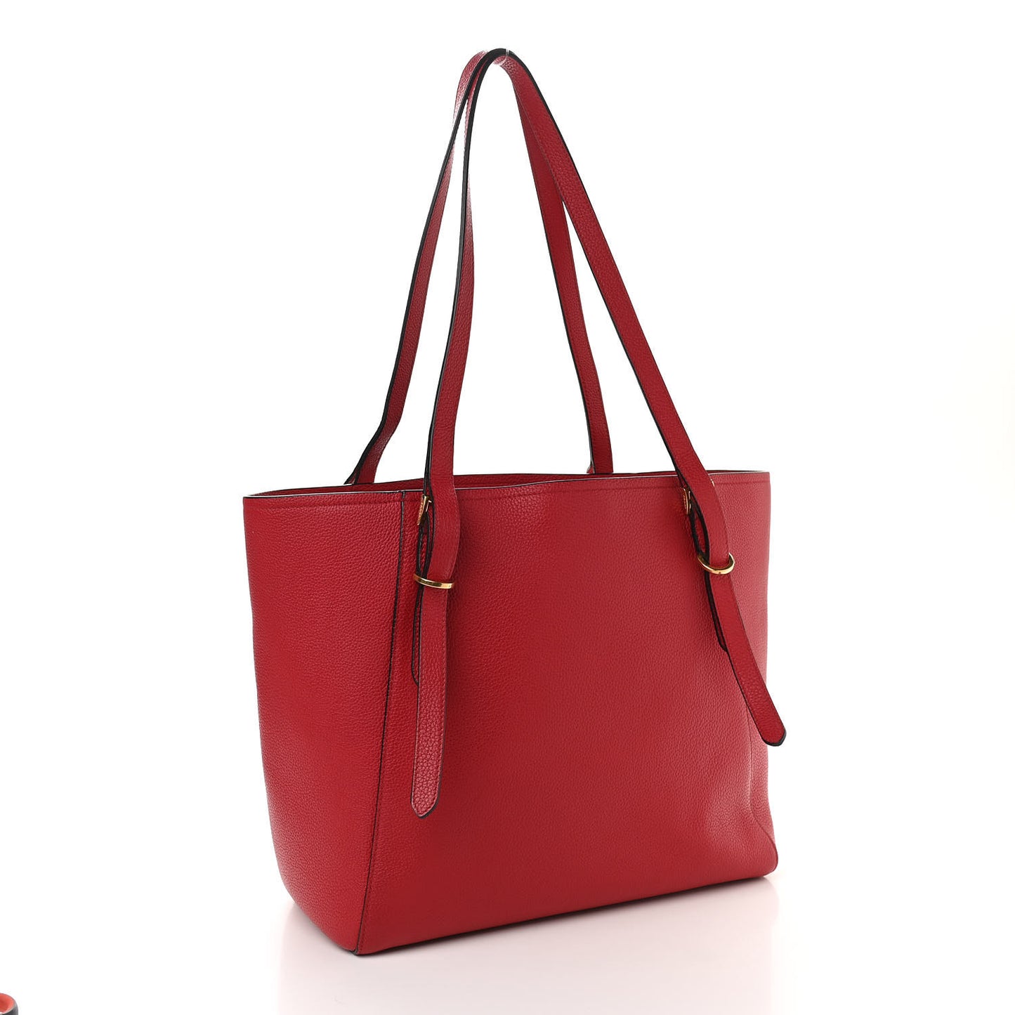 Vitello Daino Shopping Tote Rosso