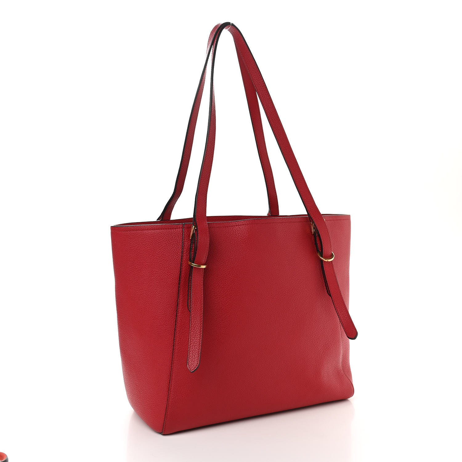 Prada Vitello Daino Shopping Tote Rosso 2 of 11