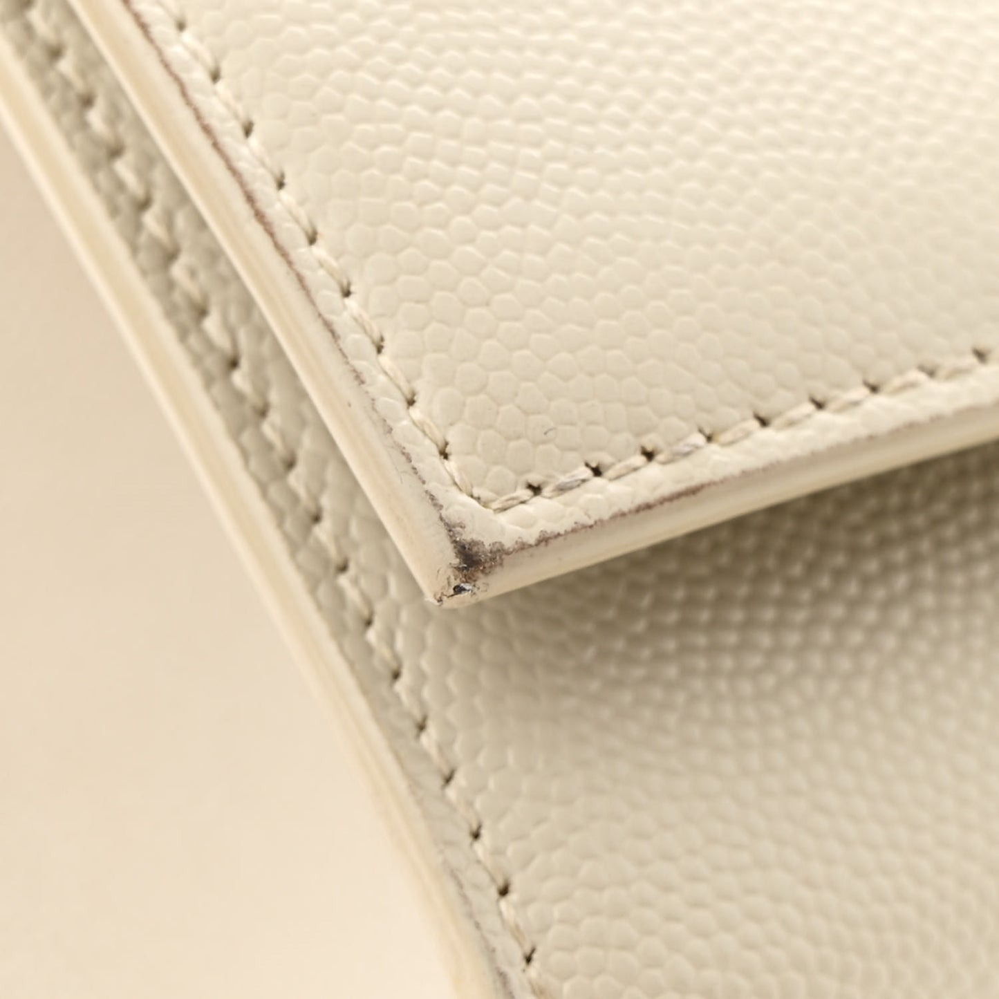 Grain De Poudre Small Monogram Kate Satchel Crema Soft
