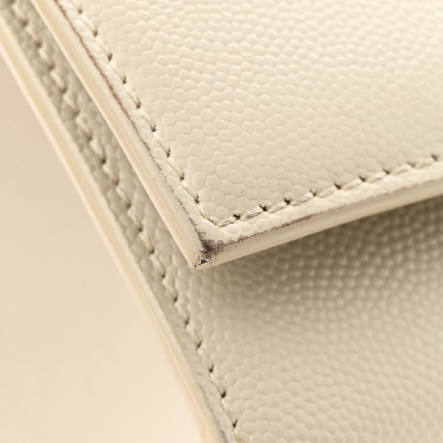 Saint Laurent Grain De Poudre Small Monogram Kate Satchel Crema Soft 11 of 11