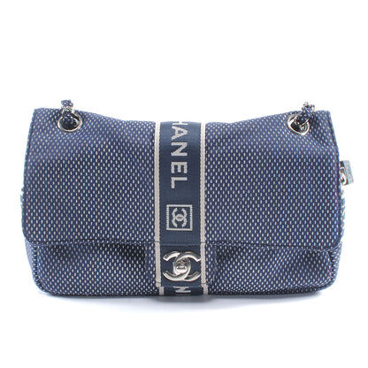 Chanel Mesh Sport Single Flap Navy 1 of 8