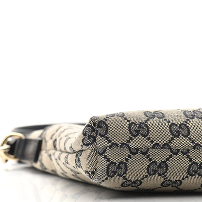 Gucci GG Supreme Monogram Web Flat Messenger Bag Navy 11 of 12