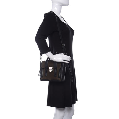 3.1 Phillip Lim Suede Calfskin Mini Pashli Satchel Dark Moss 2 of 10