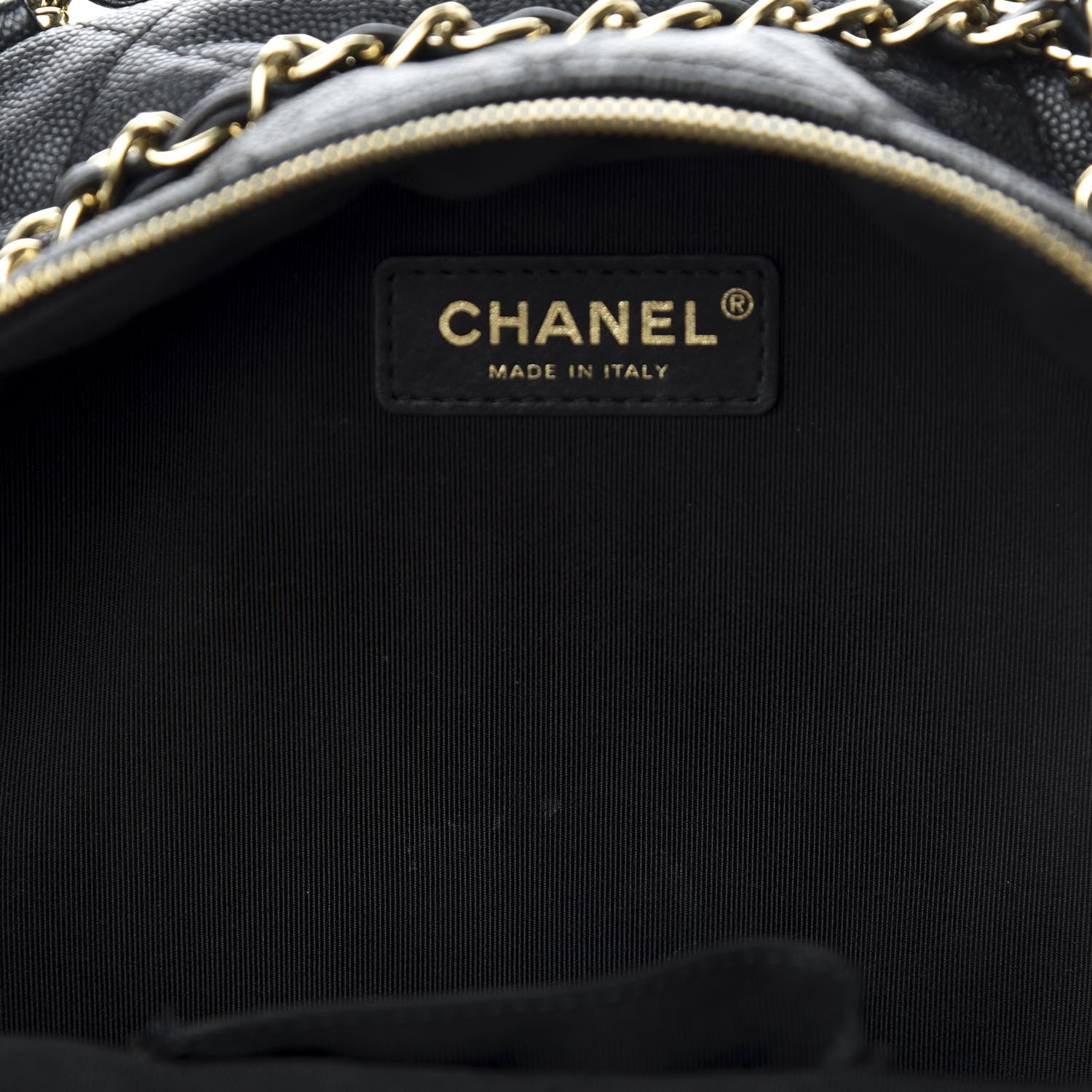 Chanel Caviar Quilted Medium Zip Around Backpack Black 6 of 9