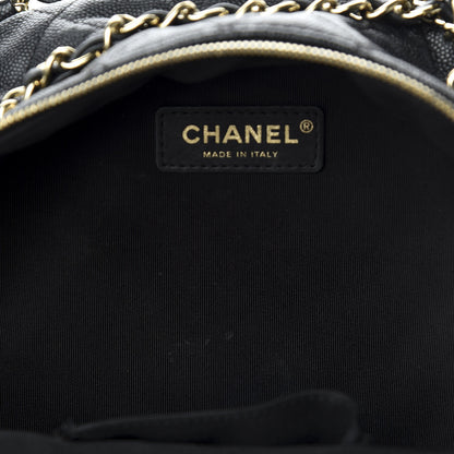 Chanel Caviar Quilted Medium Zip Around Backpack Black 6 of 9