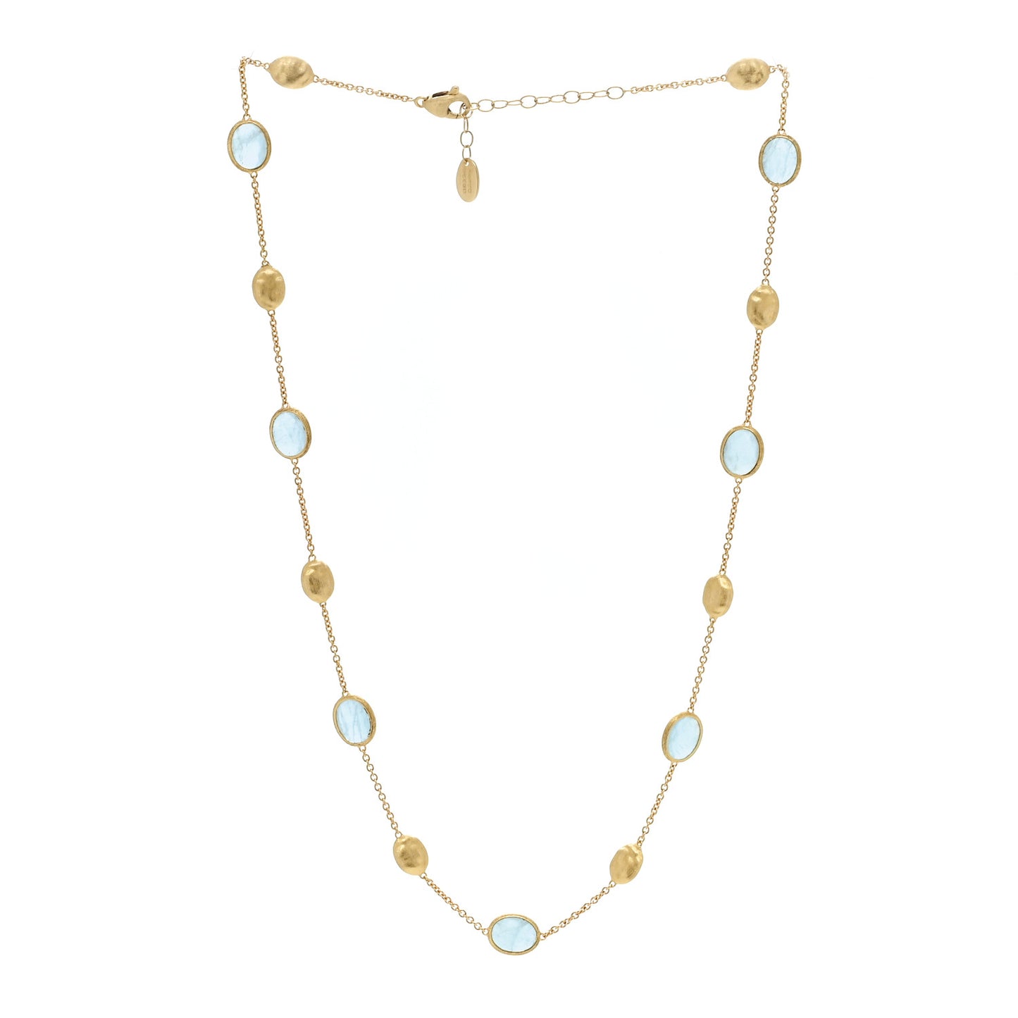 18K Yellow Gold Aquamarine Siviglia Necklace