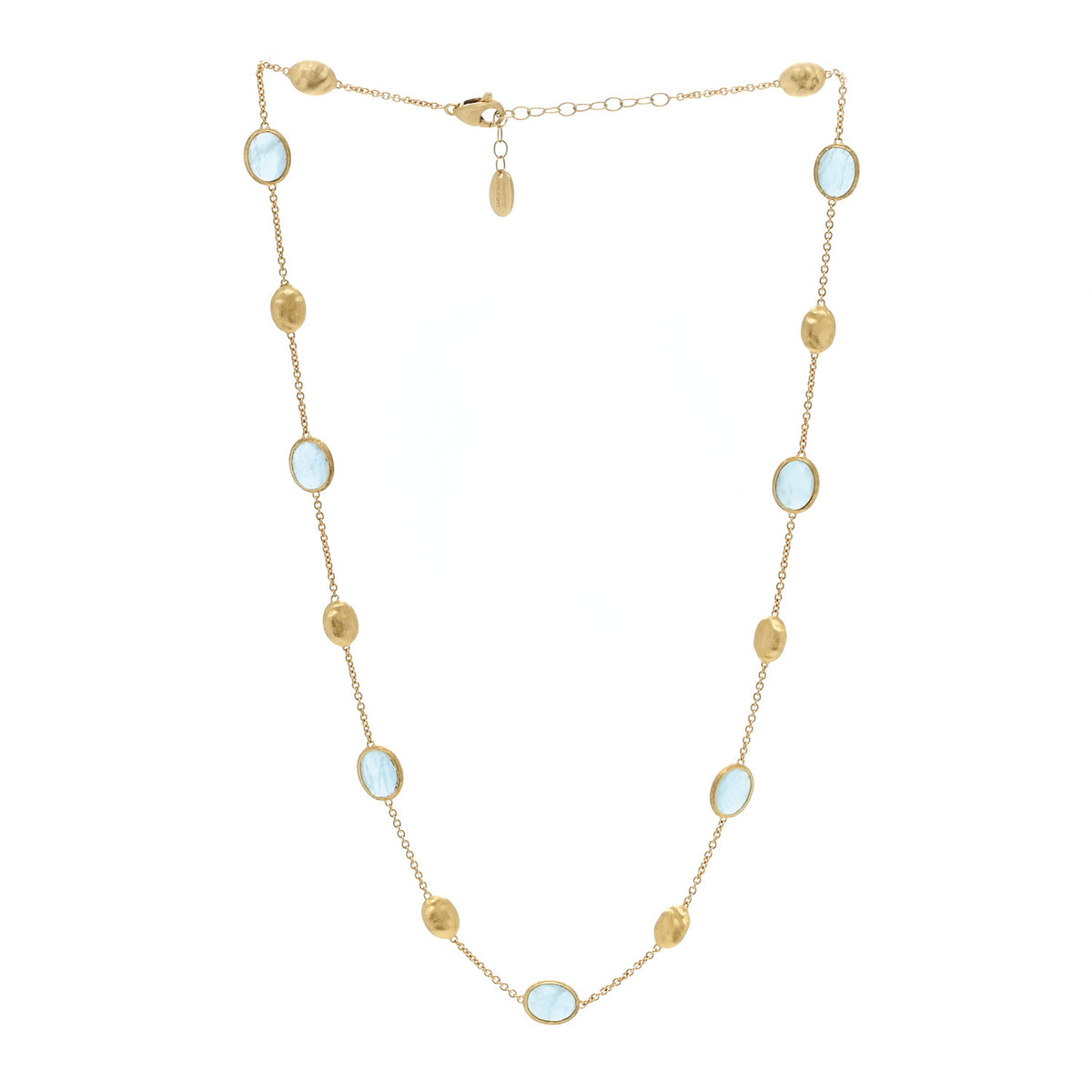 Marco Bicego 18K Yellow Gold Aquamarine Siviglia Necklace 3 of 5
