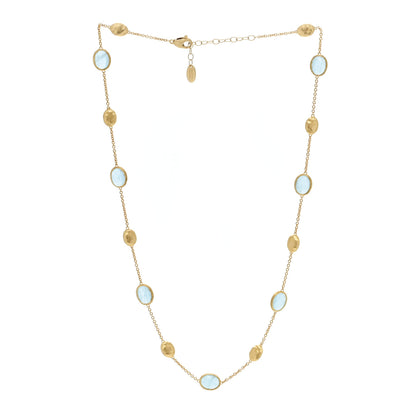 Marco Bicego 18K Yellow Gold Aquamarine Siviglia Necklace 3 of 5