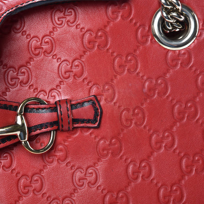 Gucci Guccissima Large Emily Chain Shoulder Bag Red 16 of 20