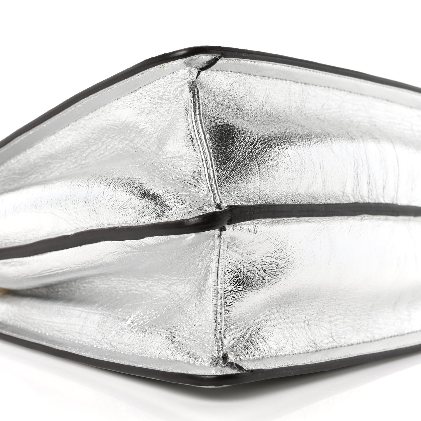 Rock Millenium Laminata Medium Peekaboo I SEE U Satchel Argento