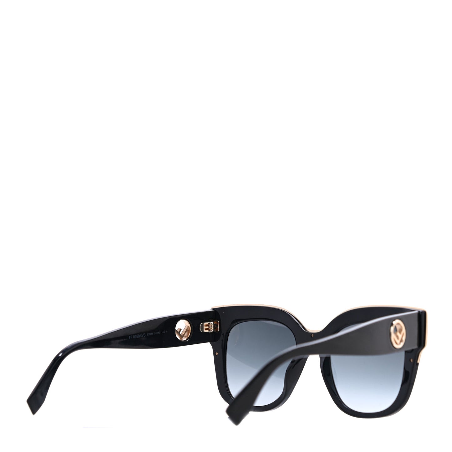 Acetate F is Fendi Sunglasses FF 0359/G/S Black