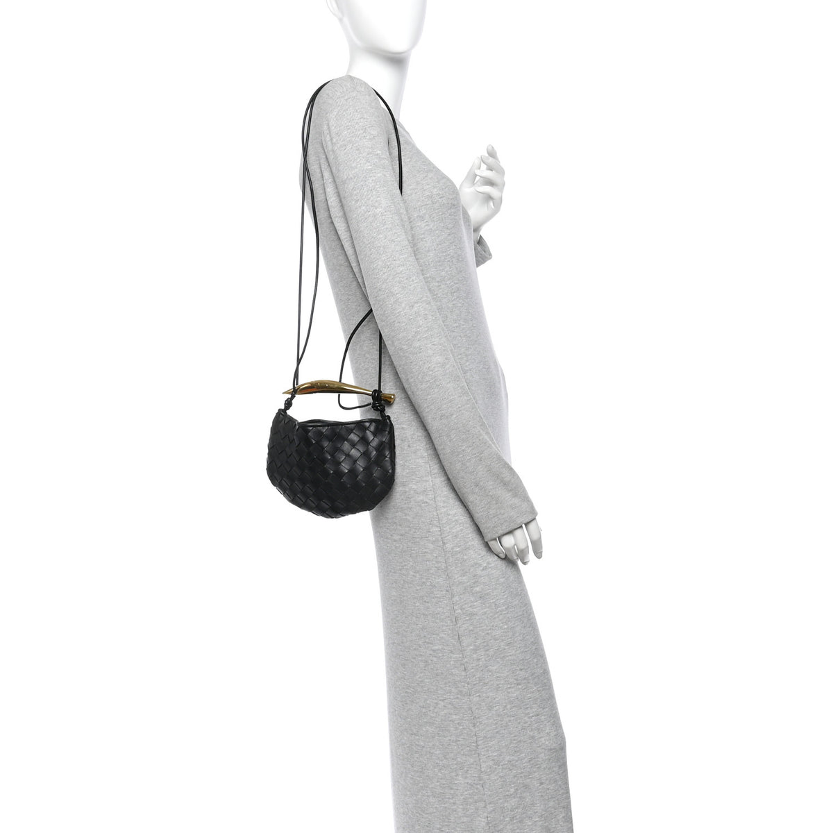 Bottega Veneta Nappa Intrecciato Mini Sardine Bag Black 2 of 9