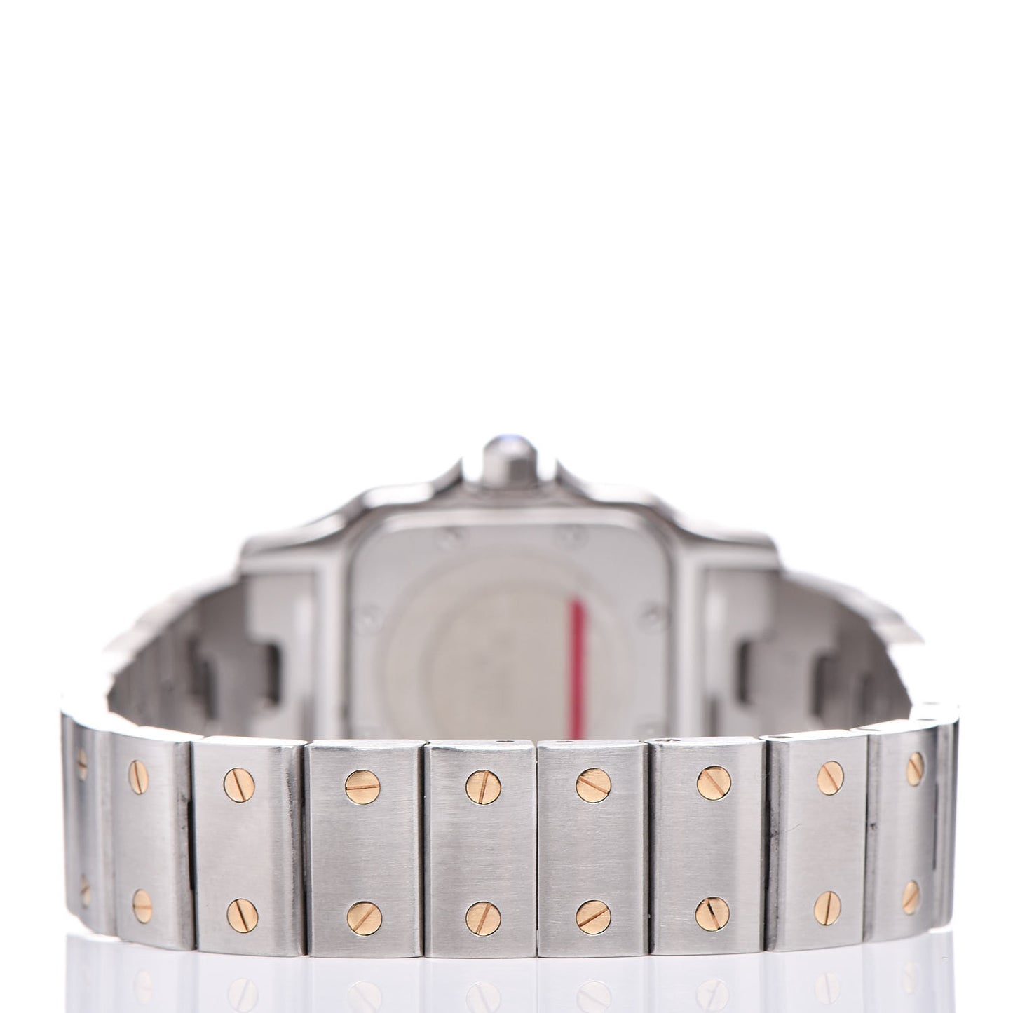 Stainless Steel 18K Yellow Gold 24mm Santos De Cartier Galbee Quartz Watch