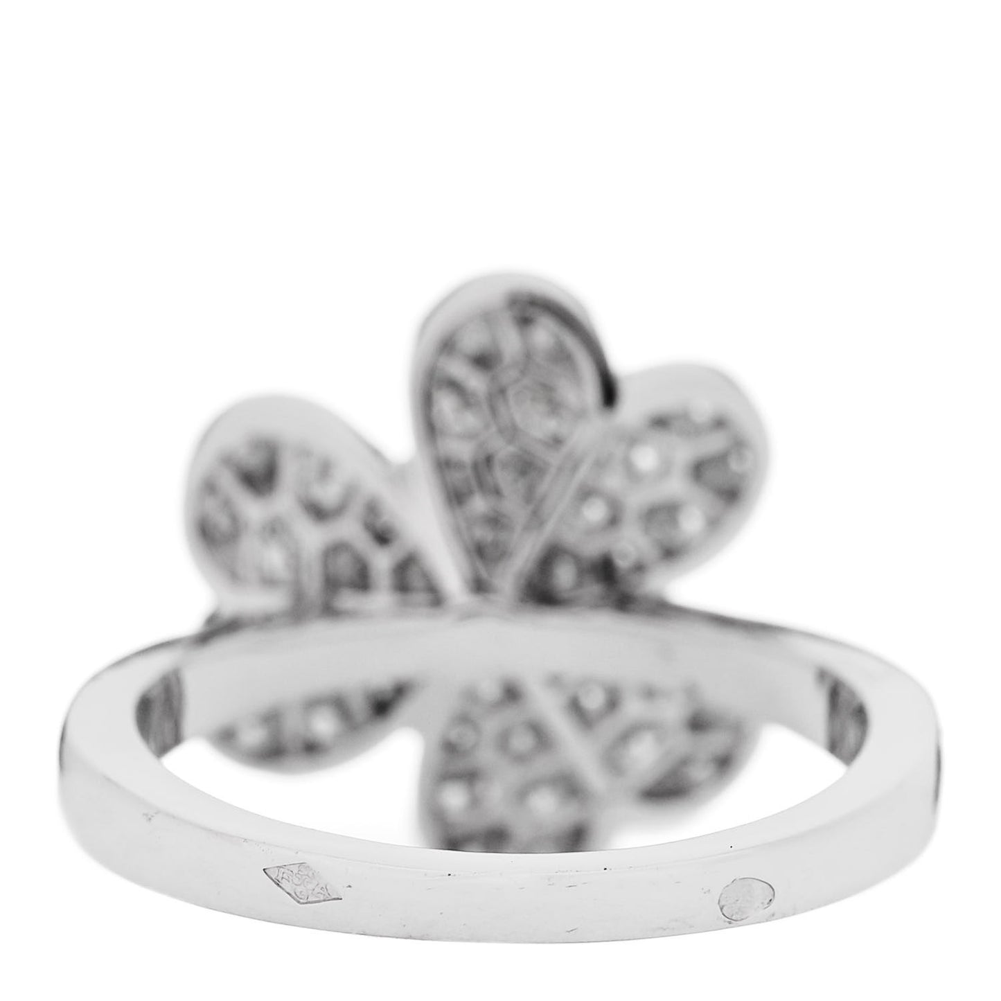 18K White Gold Diamond Small Frivole Ring 53 6.5