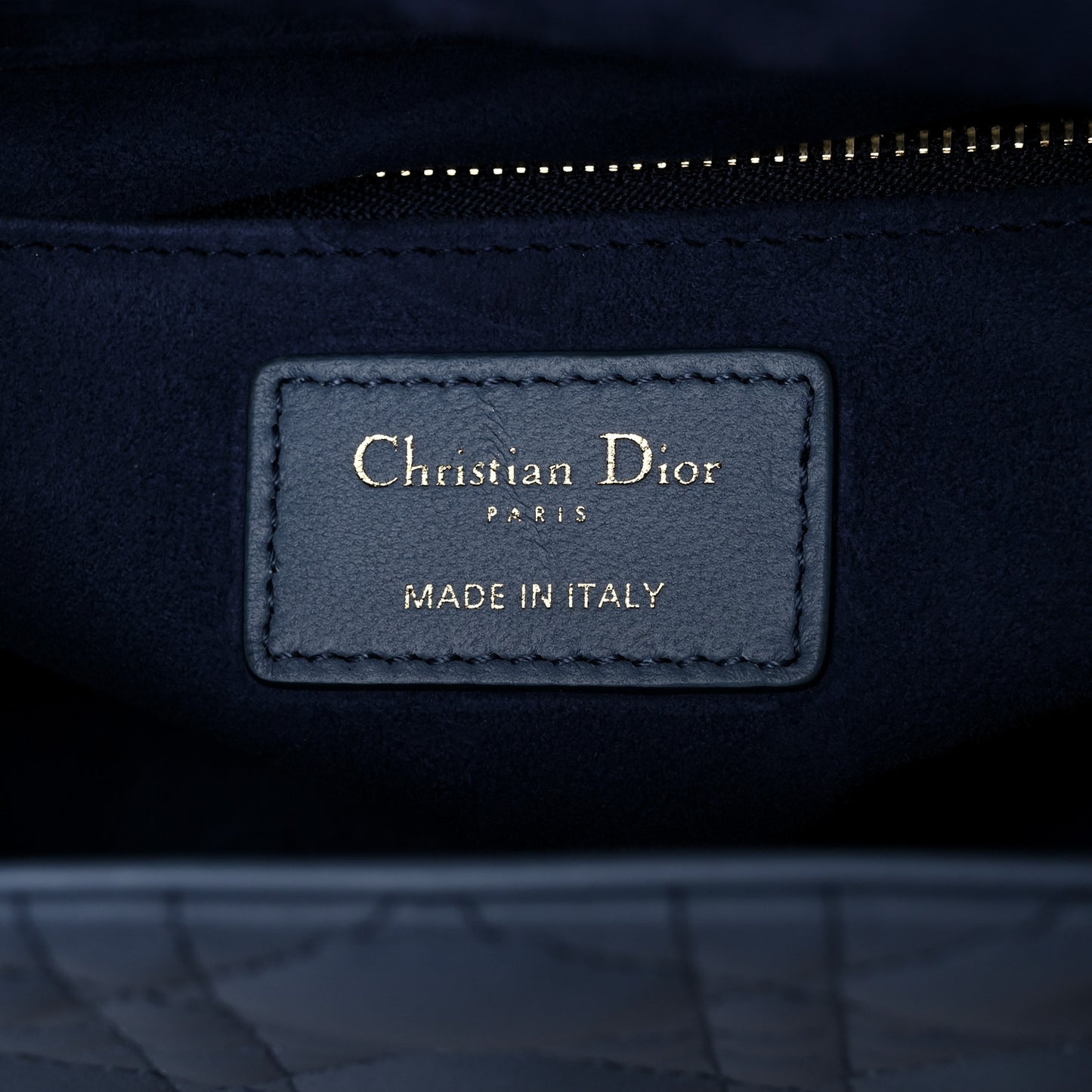 Lambskin Cannage Gradient Medium Lady Dior Blue