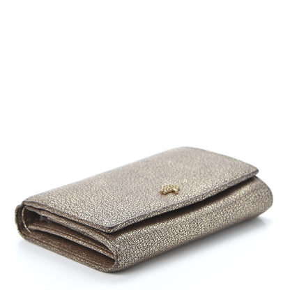 Mulberry Metallic Goatskin Tree French Purse Wallet Metallic Mushroom 3 of 7