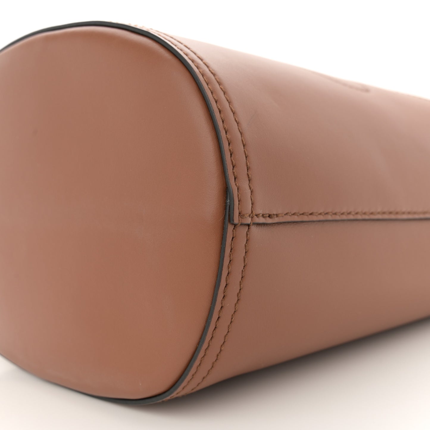 City Calfskin Tambour Bucket Bag Cognac Black