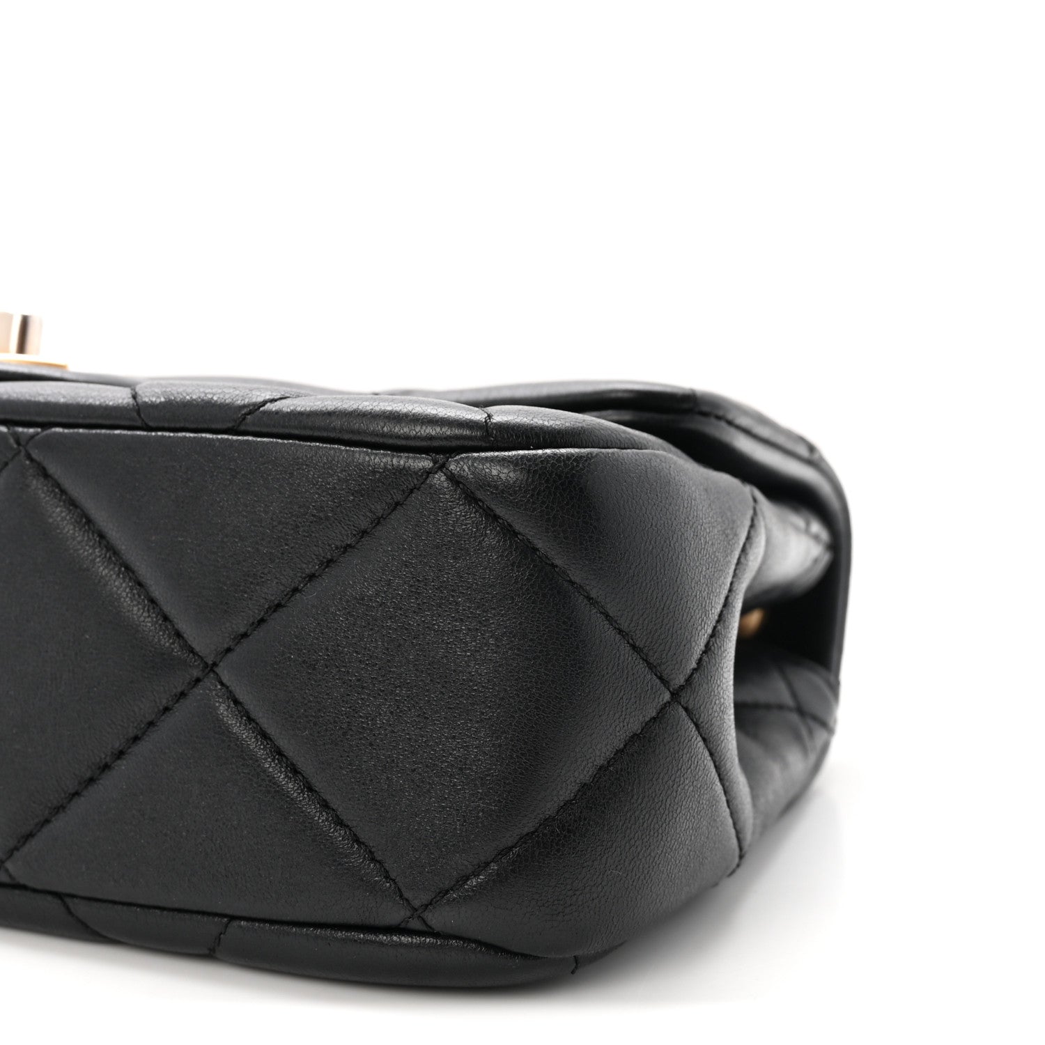 Chanel Lambskin Quilted Pearl Small Flap Black 10 of 10