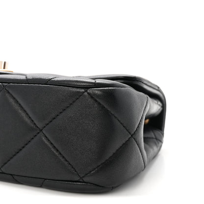 Chanel Lambskin Quilted Pearl Small Flap Black 10 of 10
