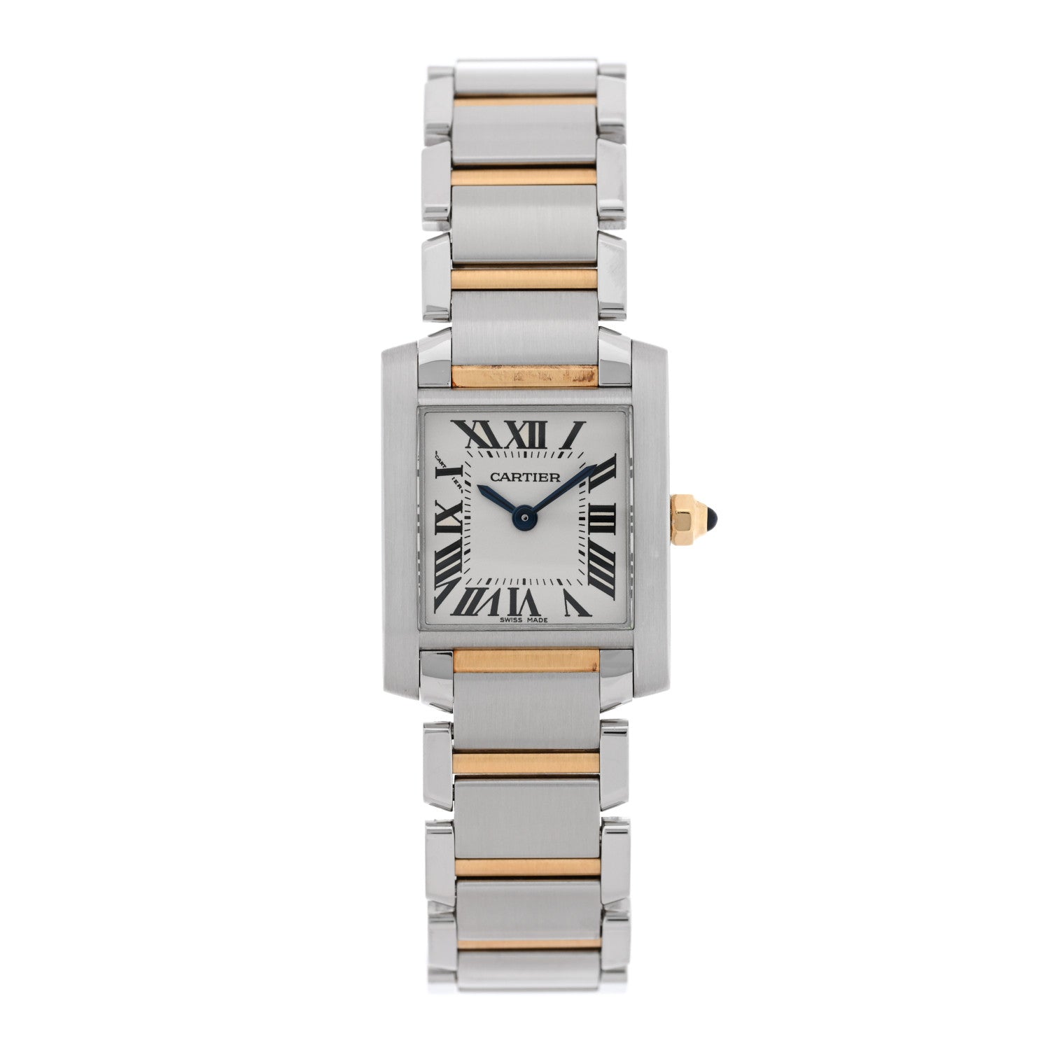 Cartier Stainless Steel 18K Yellow Gold 20mm Tank Francaise Quartz Watch 1 of 5