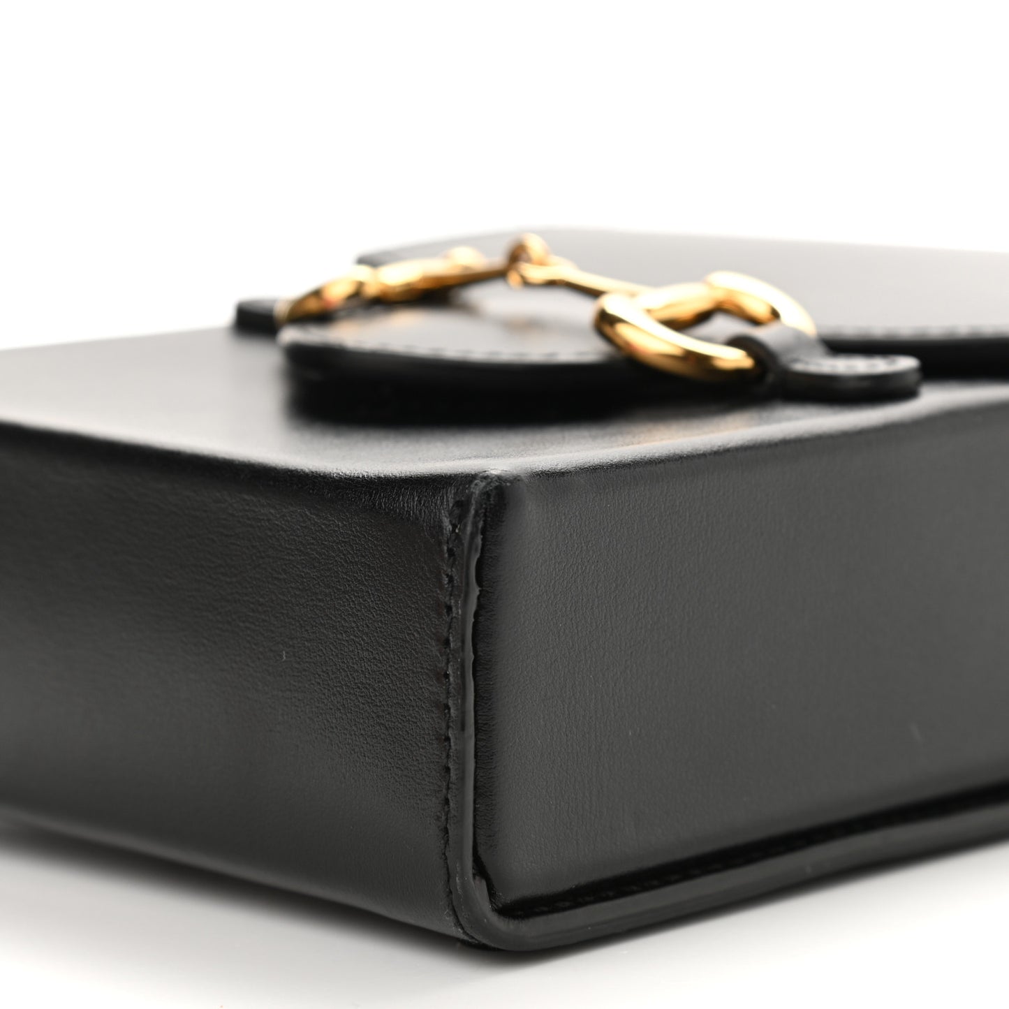 Boarded Plutone Calfskin Mini Horsebit 1955 Crossbody Bag Black