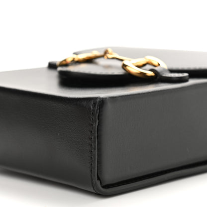 Gucci Boarded Plutone Calfskin Mini Horsebit 1955 Crossbody Bag Black 10 of 12