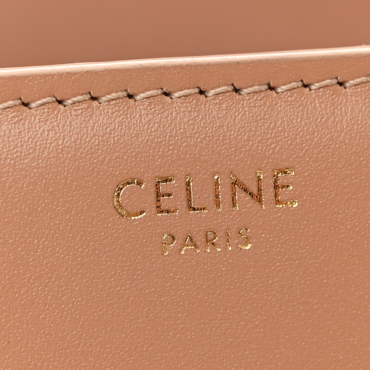 Celine Shiny Calfskin Triomphe Chain Bag Desert Rose 6 of 13