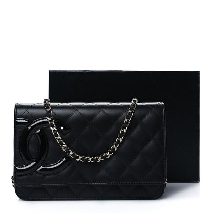 Chanel Calfskin Quilted Cambon Wallet On Chain WOC Black 12 of 12