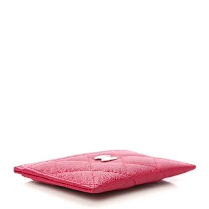 Chanel Caviar Quilted Card Holder Dark Pink 4 of 12
