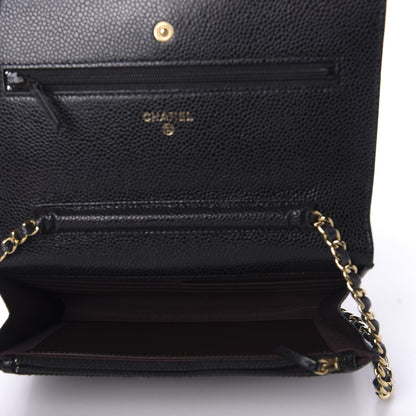 Chanel Caviar Quilted Wallet On Chain WOC Black 5 of 10