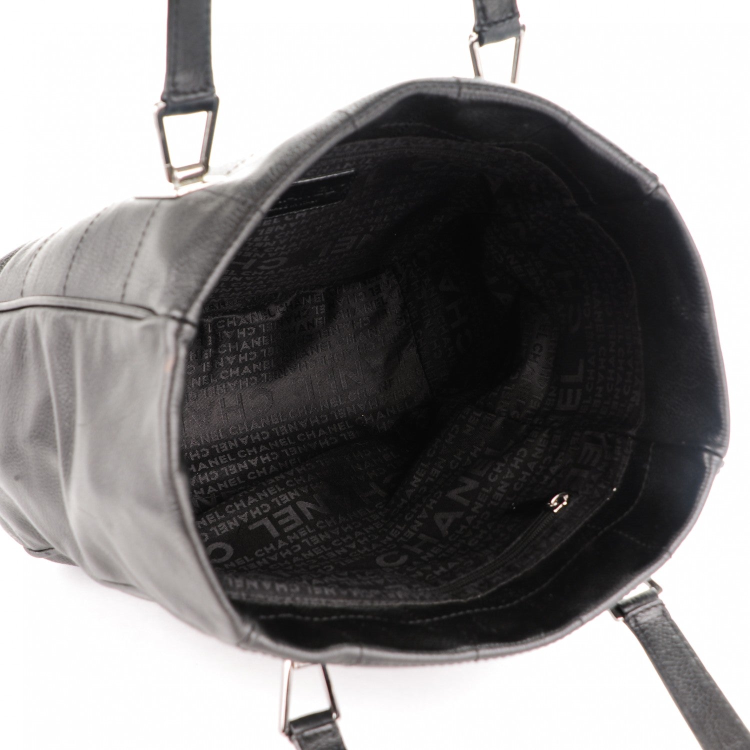 Chanel Caviar Square Stitched Tote Black 5 of 7