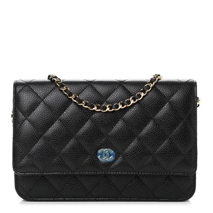 Chanel Caviar Quilted Wallet On Chain WOC Black 1 of 5