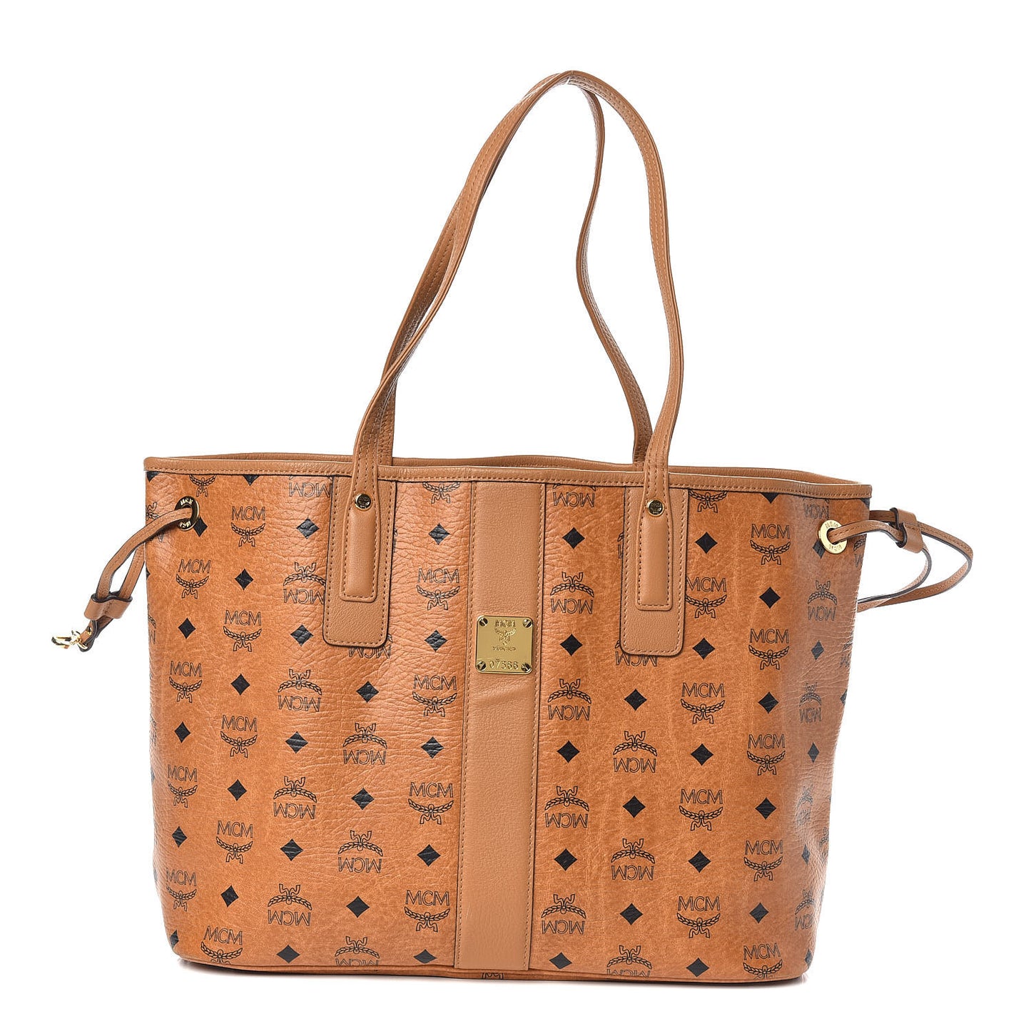 Visetos Medium Liz Reversible Shopper Tote Cognac