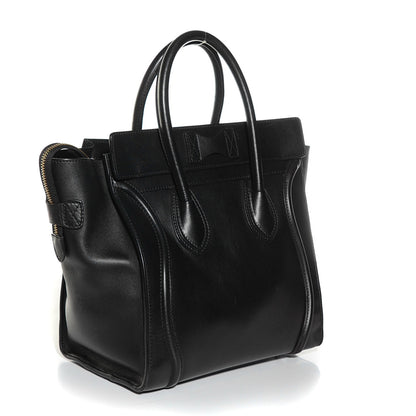 Celine Smooth Calfskin Mini Luggage Black 3 of 9