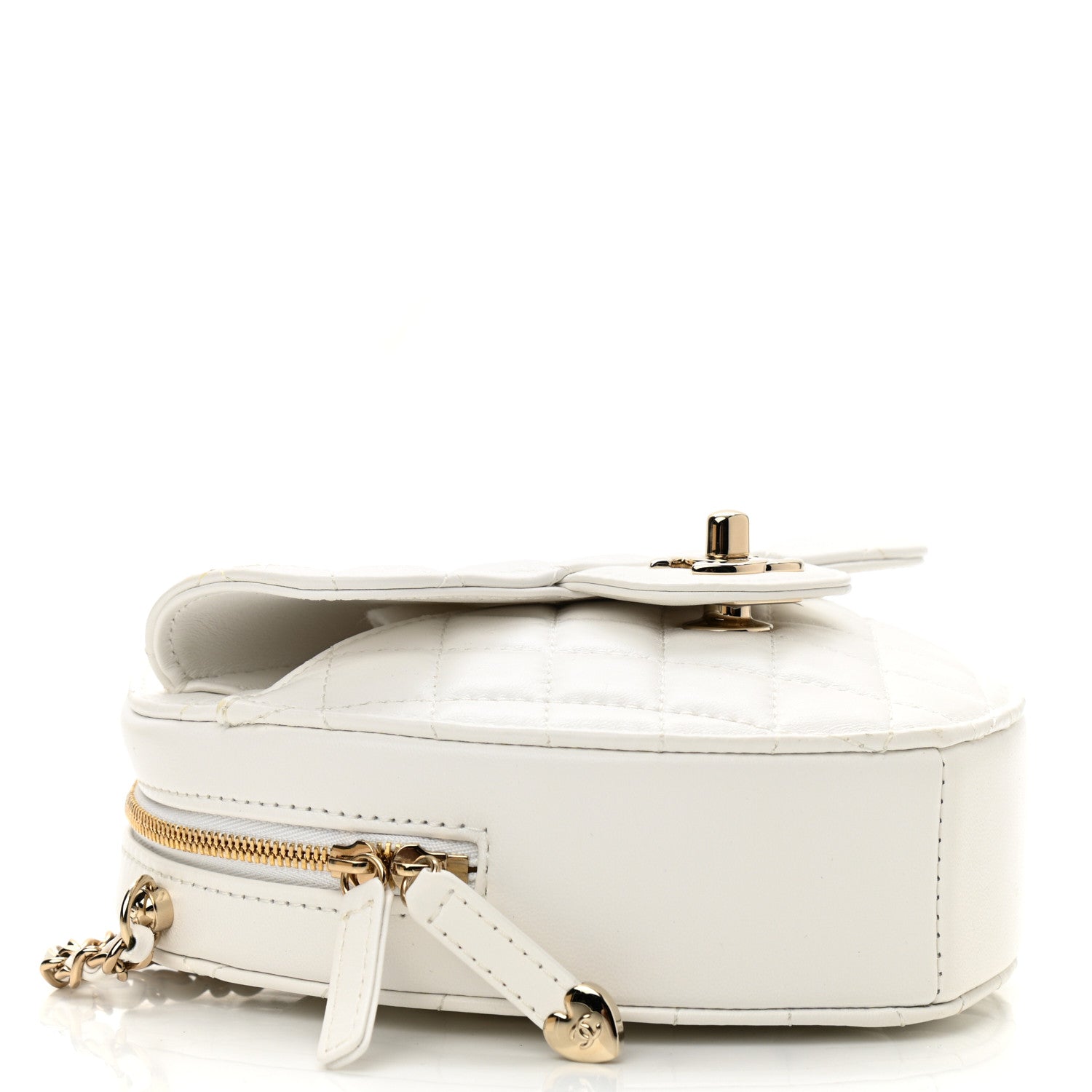 Chanel Lambskin Quilted CC In Love Heart Bag White 4 of 10