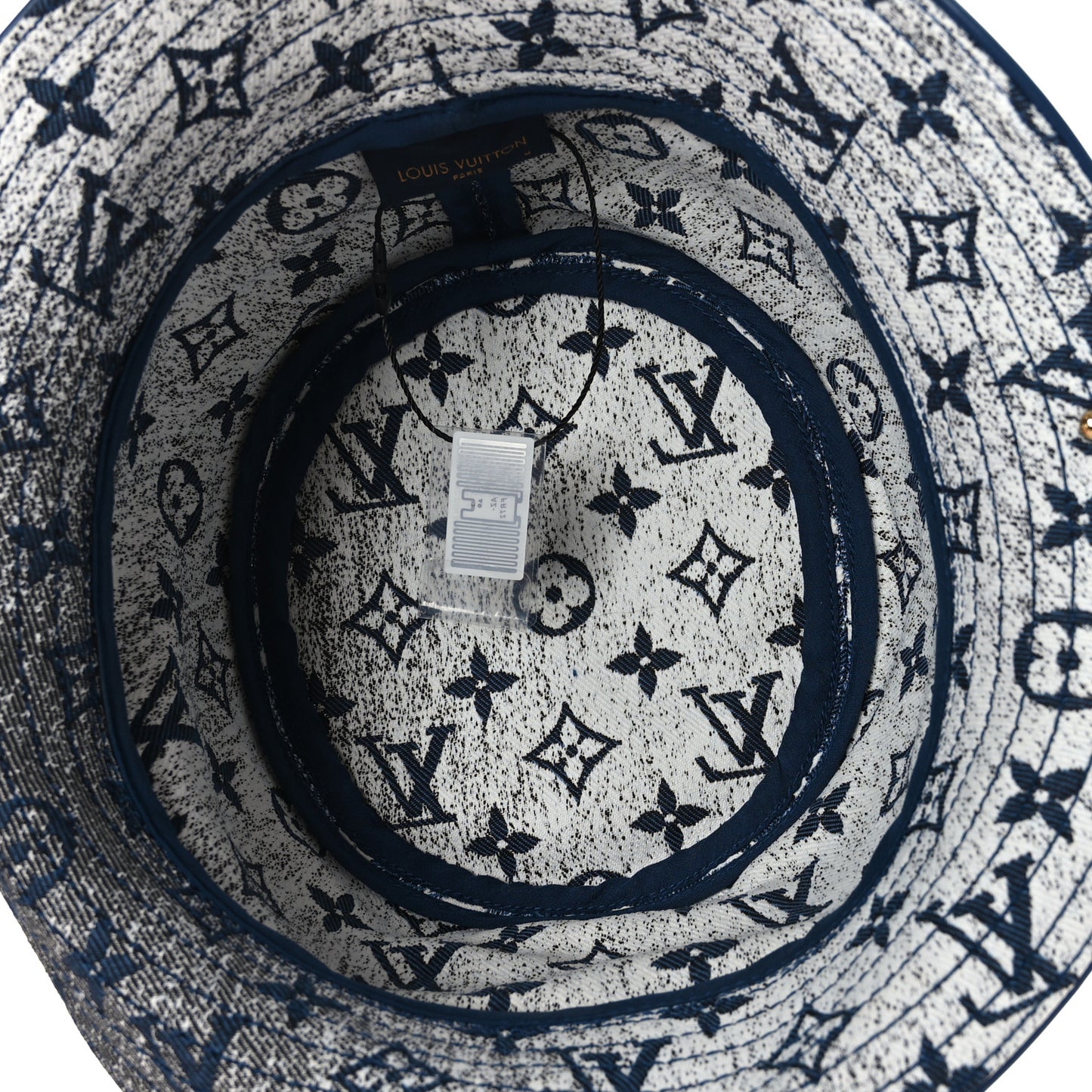 Monogram Denim Jacquard Bob Bucket Hat M Blue