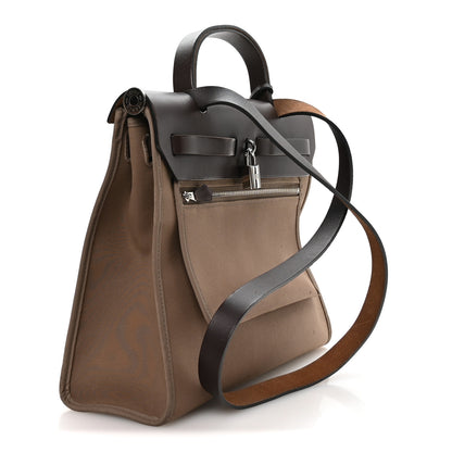 Hermes Vache Hunter Toile Herbag Zip 31 PM Etoupe Ebene 4 of 11