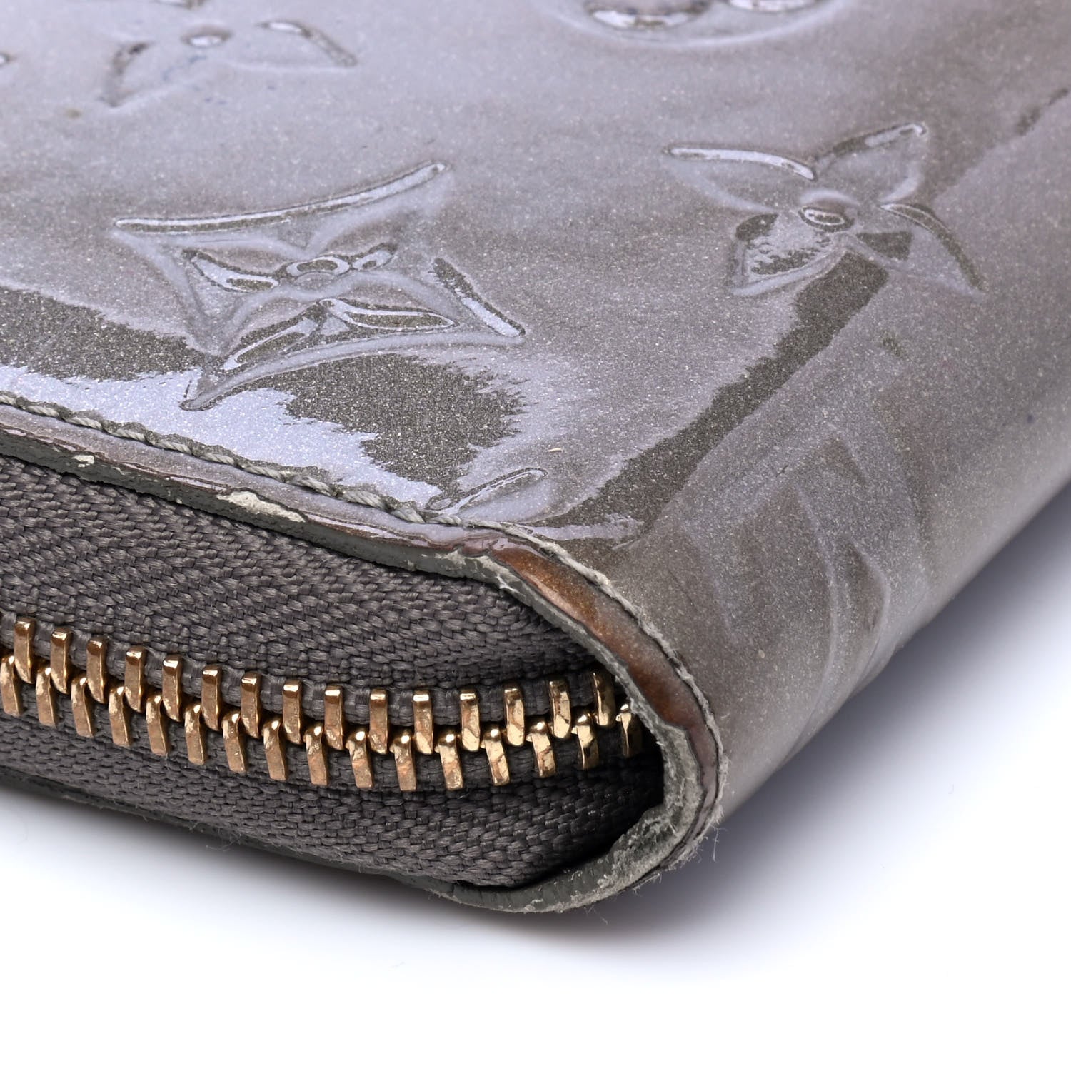 Louis Vuitton Vernis Zippy Wallet Gris Art Deco 6 of 8