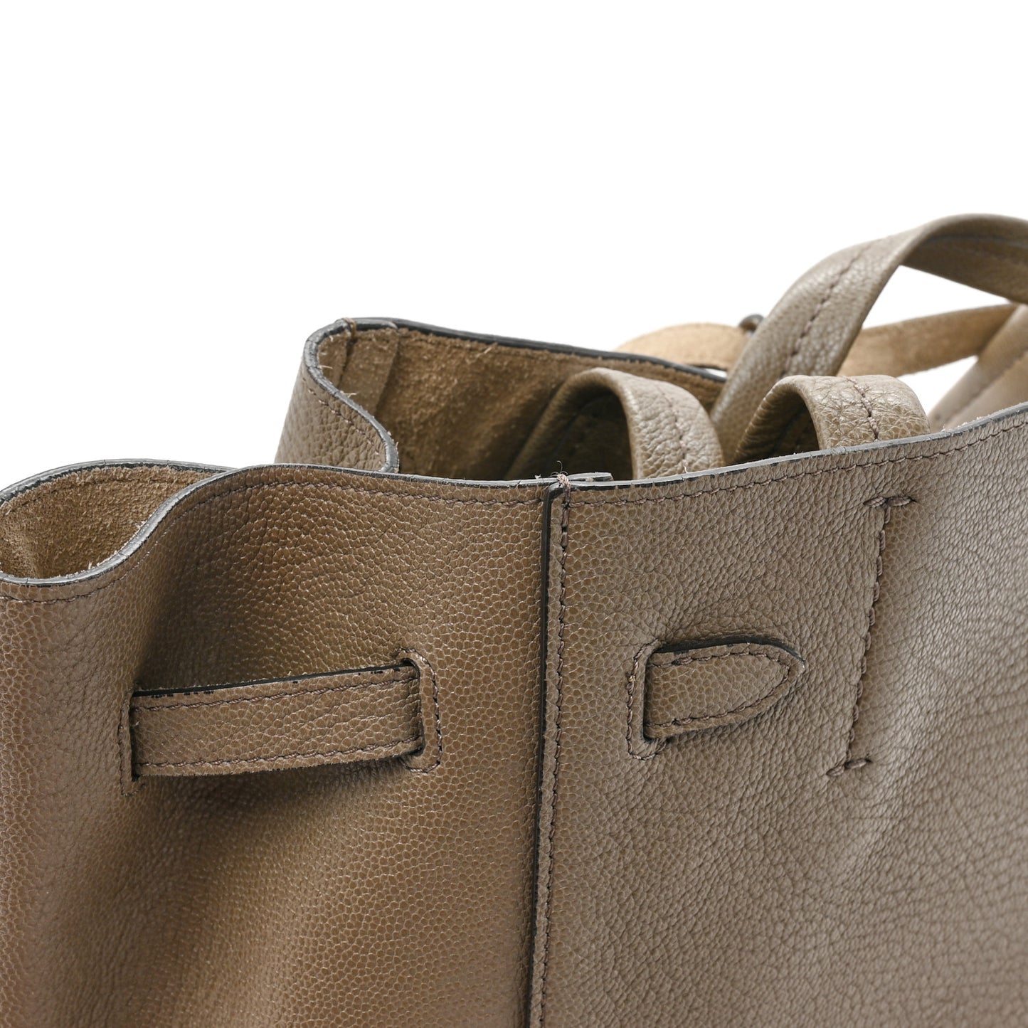 Soft Grained Calfskin Medium Belt Cabas Phantom Taupe