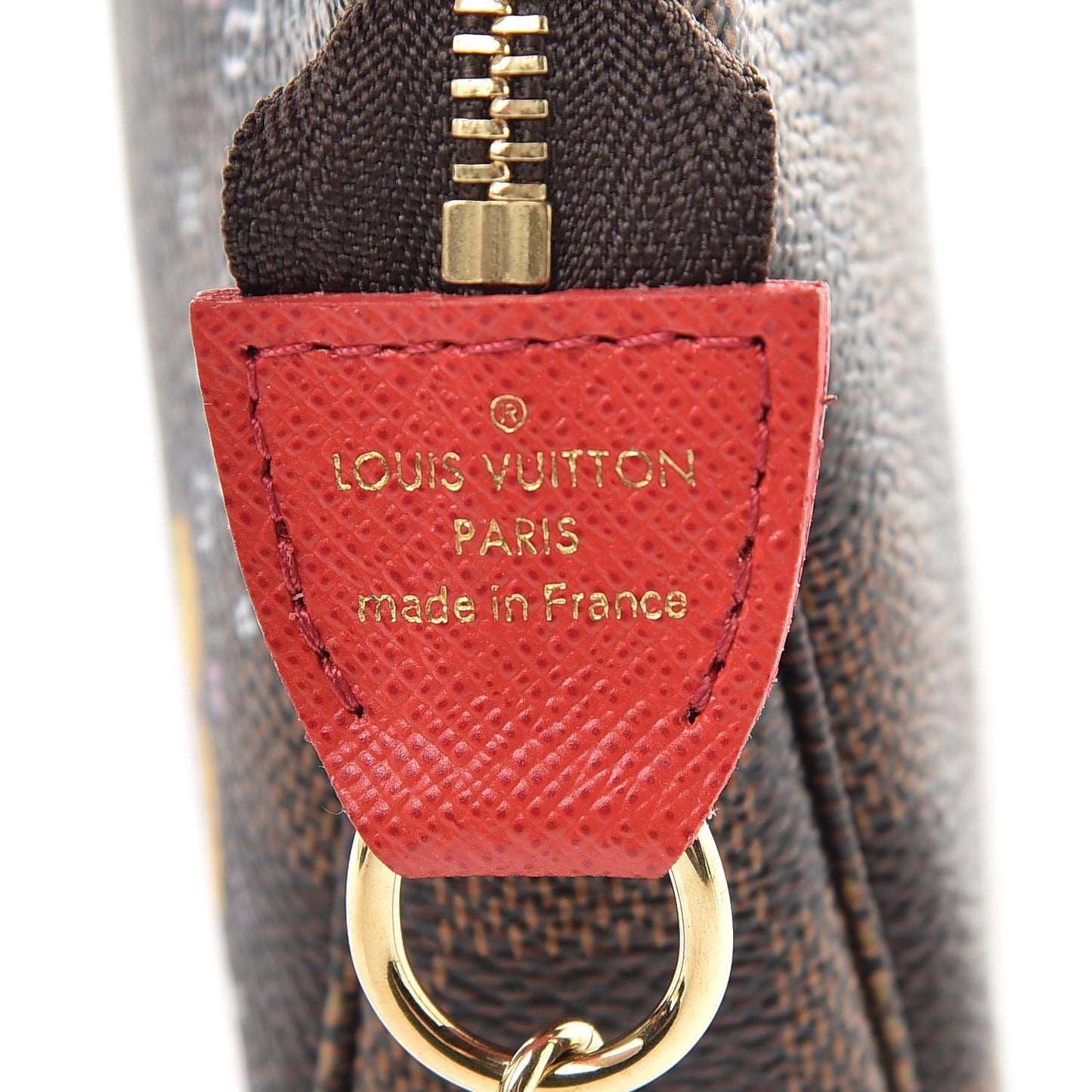 Damier Ebene 2019 Christmas Animation Mini Pochette Accessories Red